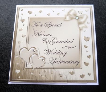 Nanna & Grandad Wedding Anniversary Wavy Corner by Charlie Angel
