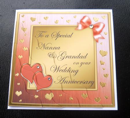 Nanna & Grandad Wedding Anniversary Wavy Corner by Charlie Angel