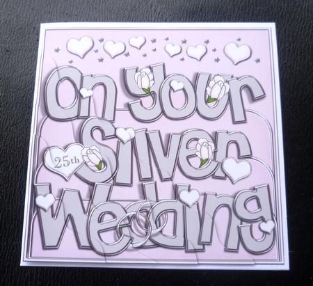 Silver Wedding Anniversary Wavy Corner Side Stacker by Charlie Angel
