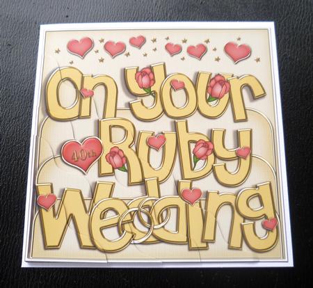 Ruby Wedding Anniversary Wavy Corner Side Stacker by Charlie Angel