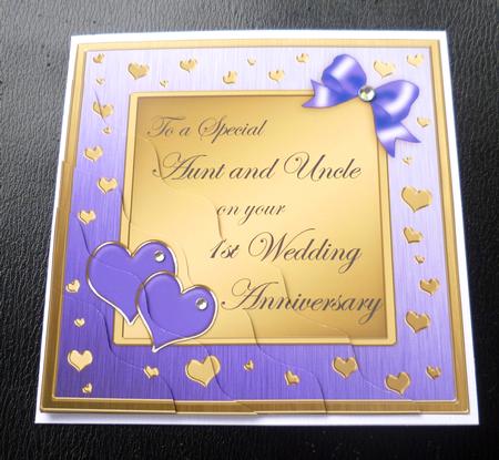 Aunt & Uncle 1st Wedding Anniversary Side Stacker by Charlie Angel