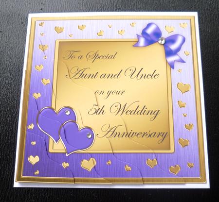 Aunt & Uncle 5th Wedding Anniversary Side Stacker by Charlie Angel