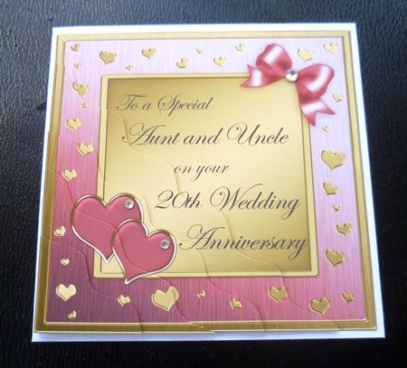Aunt & Uncle 20th Wedding Anniversary Side Stacker by Charlie Angel