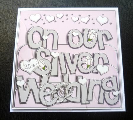 Our Silver Wedding Anniversary Wavy Corner Side Stacker by Charlie Angel