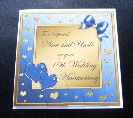 Aunt & Uncle 10th Wedding Anniversary Side Stacker by Charlie Angel