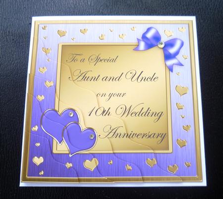 Aunt & Uncle 10th Wedding Anniversary Side Stacker by Charlie Angel