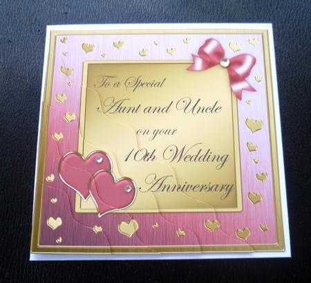 Aunt & Uncle 10th Wedding Anniversary Side Stacker by Charlie Angel