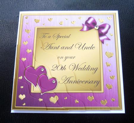 Aunt & Uncle 20th Wedding Anniversary Side Stacker by Charlie Angel