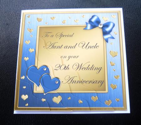Aunt & Uncle 20th Wedding Anniversary Side Stacker by Charlie Angel