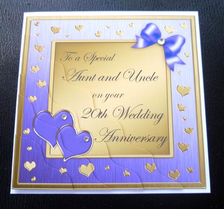 Aunt & Uncle 20th Wedding Anniversary Side Stacker by Charlie Angel
