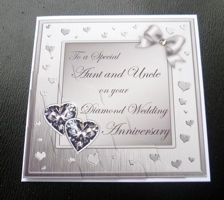 Aunt & Uncle Diamond Wedding Anniversary Side Stacker by Charlie Angel