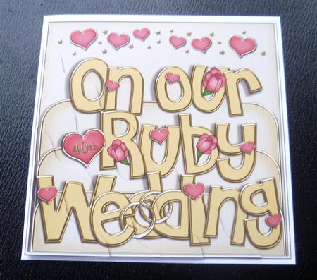 Our Ruby Wedding Anniversary Wavy Corner Side Stacker by Charlie Angel