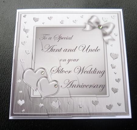 Aunt & Uncle Silver Wedding Anniversary Side Stacker by Charlie Angel