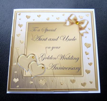 Aunt & Uncle Golden Wedding Anniversary Side Stacker by Charlie Angel