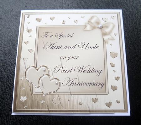Aunt & Uncle Pearl Wedding Anniversary Side Stacker by Charlie Angel