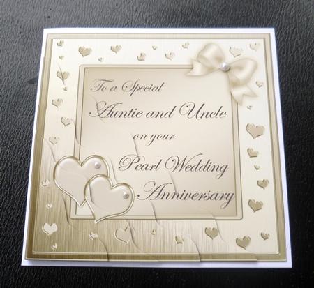 Auntie & Uncle Pearl Wedding Anniversary Side Stacker by Charlie Angel