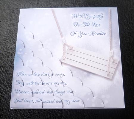 Those We Love Don't Go Away Brother Sympathy Card by Charlie Angel