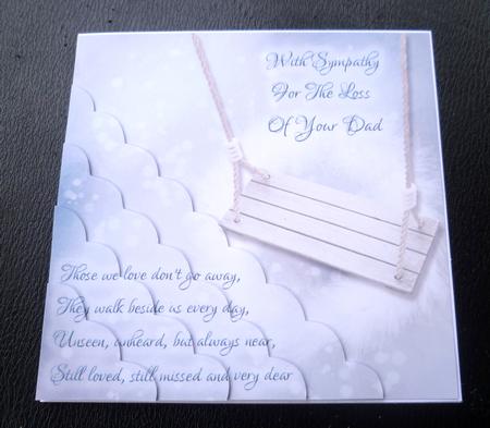 Those We Love Don't Go Away Dad Sympathy Card by Charlie Angel