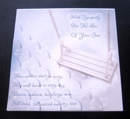Those We Love Don't Go Away Son Sympathy Card by Charlie Angel
