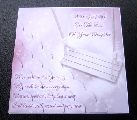 Those We Love Don't Go Away Daughter Sympathy Card by Charlie Angel