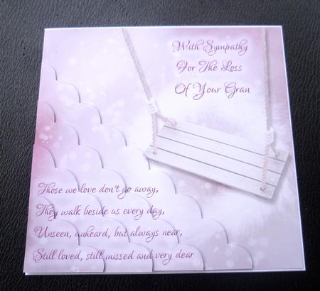 Those We Love Don't Go Away Gran Sympathy Card by Charlie Angel