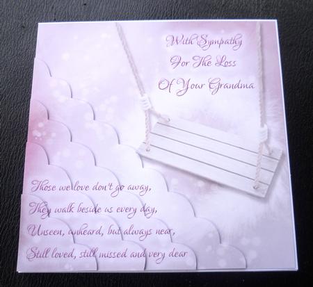 Those We Love Don't Go Away Grandma Sympathy Card by Charlie Angel