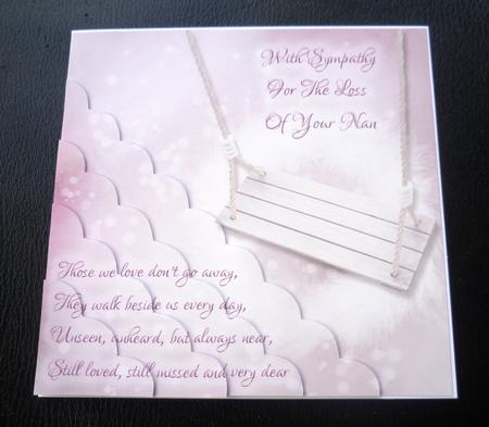Those We Love Don't Go Away Nan Sympathy Card by Charlie Angel