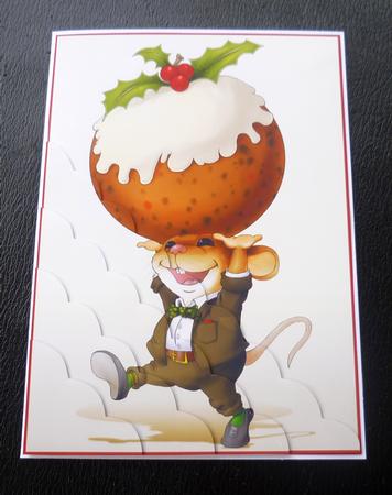 Christmas Pudding Mouse A4. by Charlie Angel