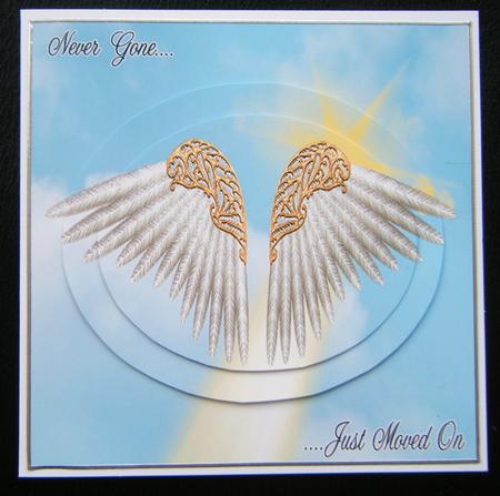 Never Gone -  Sympathy/anniversary of Passing Square Card by Charlie Angel