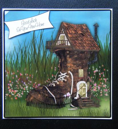 There Was an Old Lady -  Alternative New Home Card by Charlie Angel