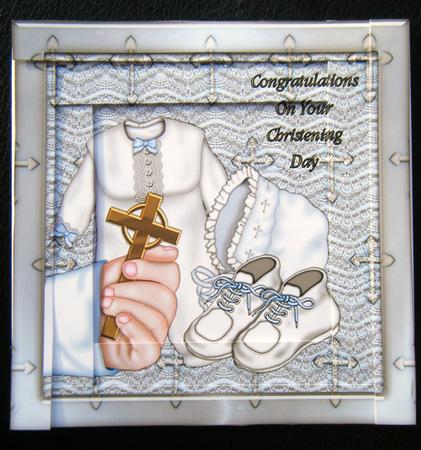 Boys Christening Spiral Edge Stacker by Charlie Angel