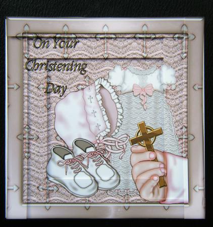 Girls Christening Spiral Edge Stacker by Charlie Angel