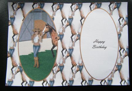 Cowgirl and Her Horse Insert by Charlie Angel