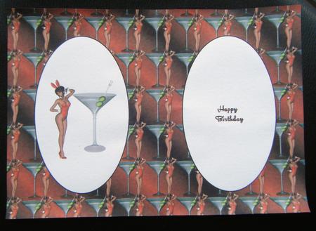 18th or 21st Bunny Girl Standing Birthday Insert by Charlie Angel