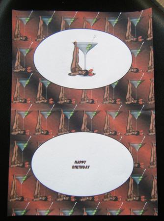 18th or 21st Bunny Girl Laying Landscape Birthday Insert by Charlie Angel