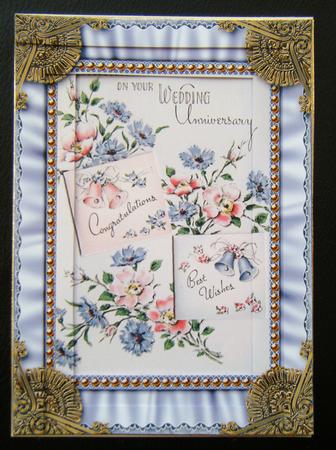 Anniversary Ruffles 2 Spiral Edge Stacker 7x5in Card Front by Charlie Angel