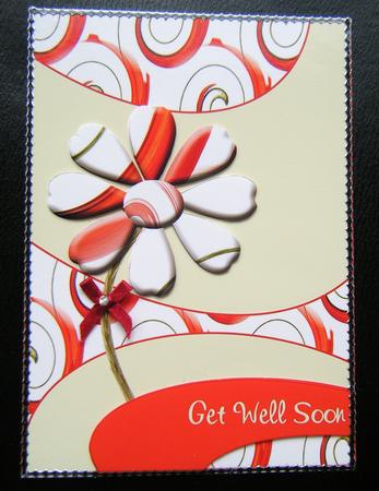 Floral Swirl in Orange & Green by Charlie Angel