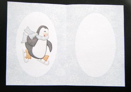 Cute Penguin Christmas Quick Card Co-ordinating Insert 2 by Charlie Angel