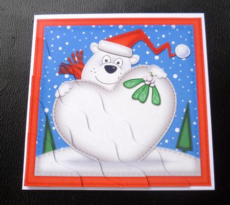 Ben Polar Bear Xmas Love Wavy Corner Side Stacker by Charlie Angel