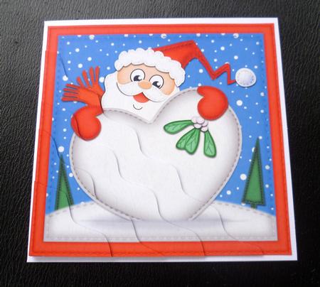 Santa Xmas Love Wavy Corner Side Stacker by Charlie Angel
