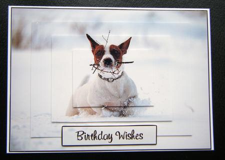 Jack Russel Through the Snow Pyramid Topper by Charlie Angel