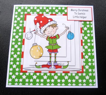 Christmas Elf Pyramid Card by Charlie Angel