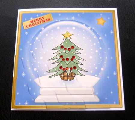 Xmas Tree Snowglobe Wavy Corner Stacker by Charlie Angel