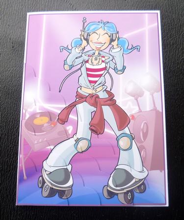 Roller Blade Disco Queen A4 by Charlie Angel