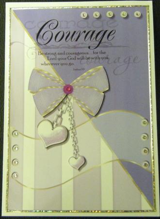 Courage Card Topper by Charlie Angel