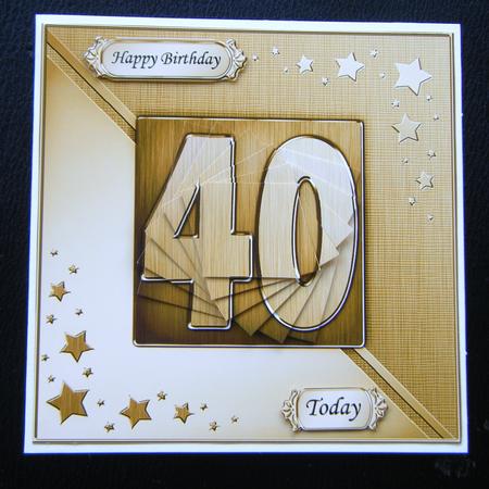 40th Metallic Age Quick Card with Twisted Pyramage by Charlie Angel