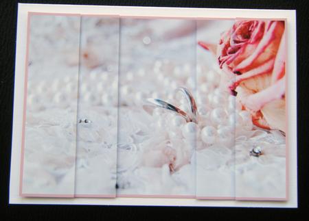 Wedding Rings, Pearls & Rose Stacker Card by Charlie Angel