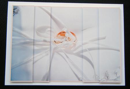 Wedding Rings Tied on a Pillow Stacker Card by Charlie Angel