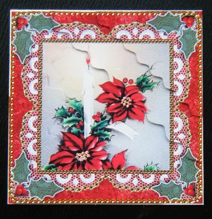 Christmas Candle 1 Duo Corner Wavy Sq Stacker by Charlie Angel