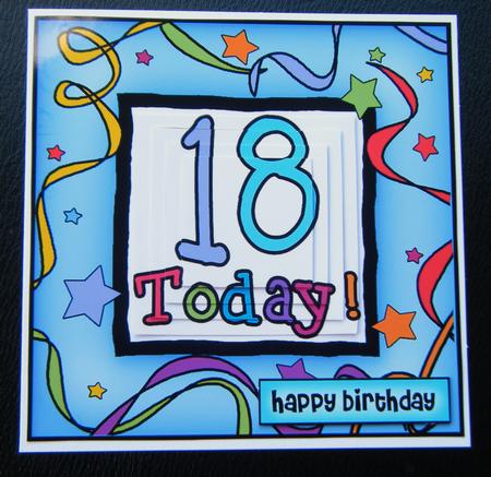 18th Birthday Quick Card with Pyramage by Charlie Angel